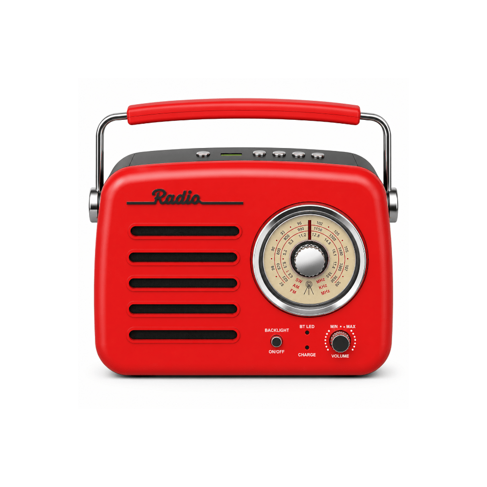 Mam Ncane RD/BK Fts Fm/Am/Sw/Bt Portable Radio Red/Black (FTS-TS02) - Fastrak
