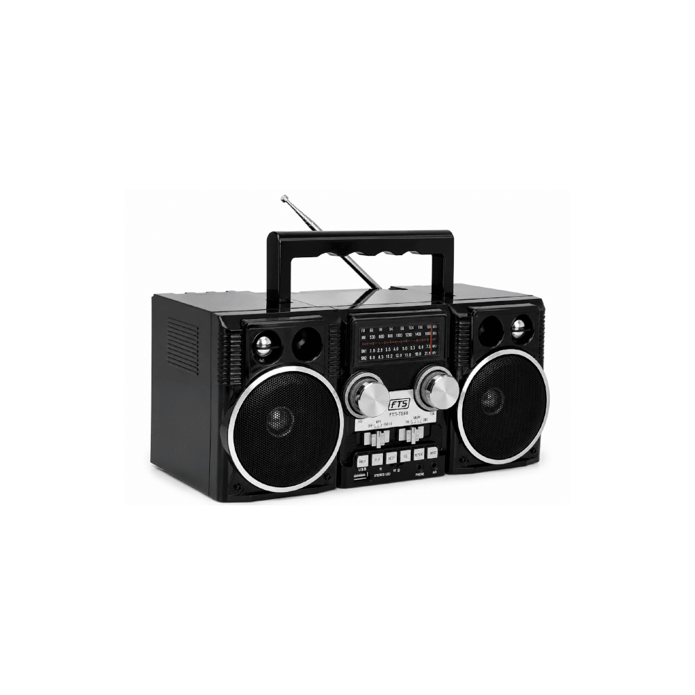 Madala BK Fts Fm/Am/Sw/Bt Portable Radio Black (FTS-TS60) - Fastrak