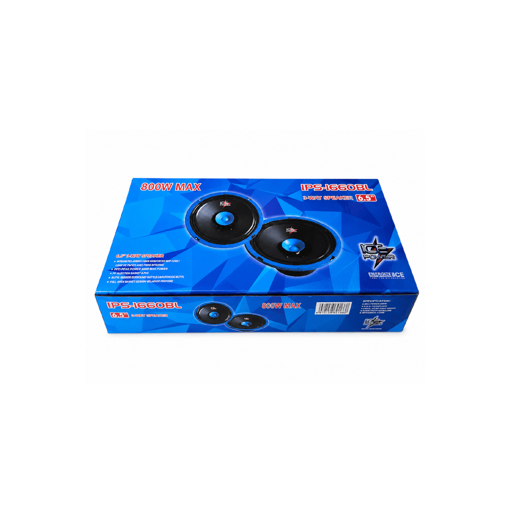 Ice Power 6.5" 3 - Way Speaker 800W Max [IPS - 1660BL] - Fastrak