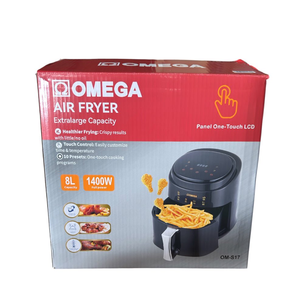 Omega 8L One - Touch LCD Airfryer 1400W [OM - S17] - Fastrak