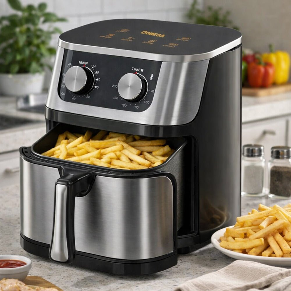 Omega 10L Dual Manual Dials AirFryer 1400W [OM - S21] - Fastrak