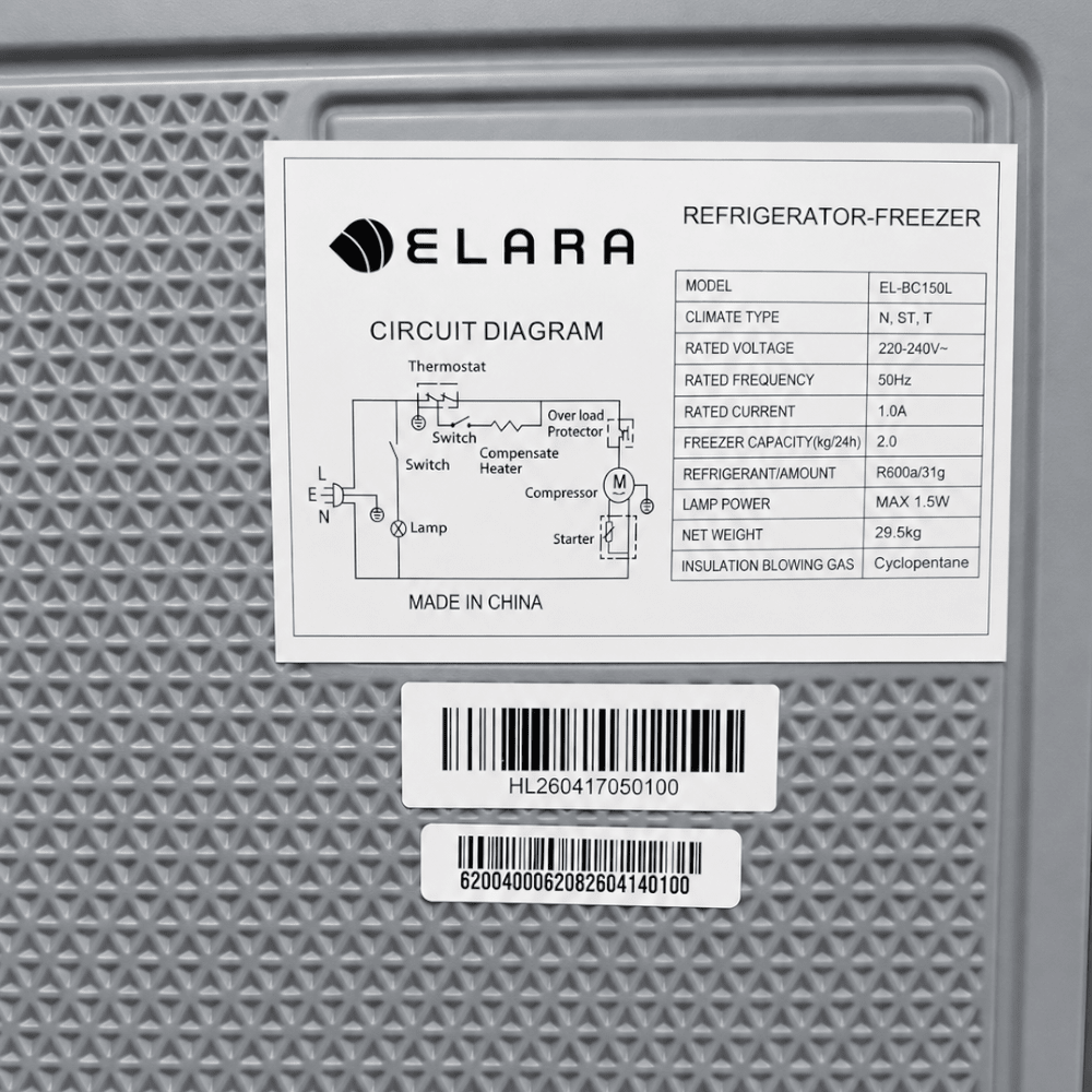 Elara 150L Refrigerator [EL-BC150L] - Fastrak