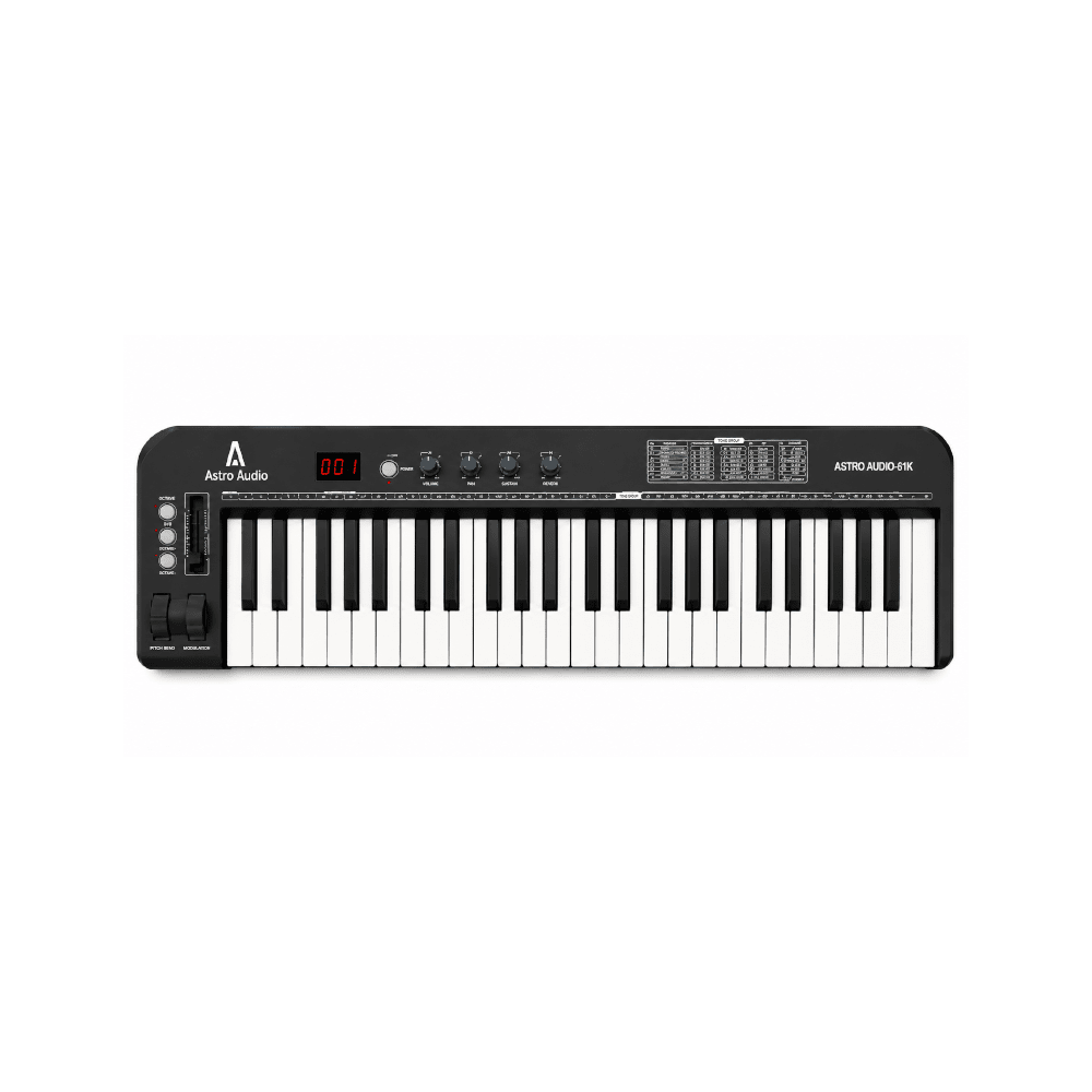 Astro Audio USB MIDI Keyboard with 61 Keys and Initial Touch [AA-61K] - Fastrak