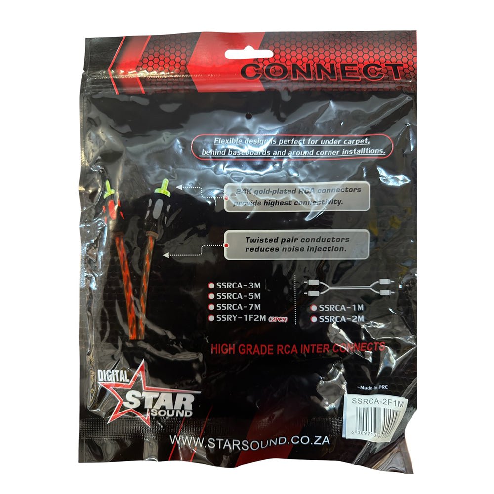 Starsound 1M RCA - 2RCA Twisted Cable [SSRCA - 2F1M] - Fastrak