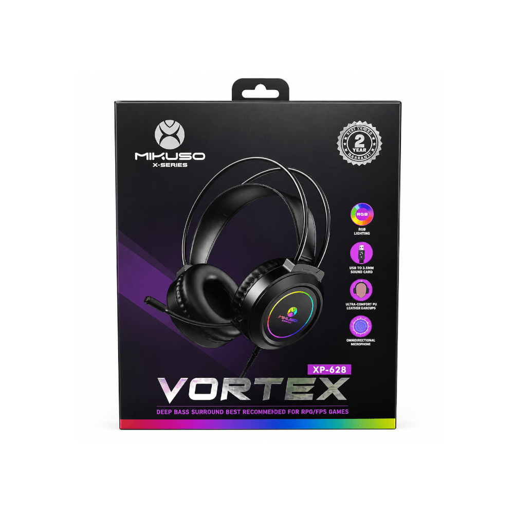 Mikuso Vortex USB RGB Gaming Headset [XP628] - Fastrak