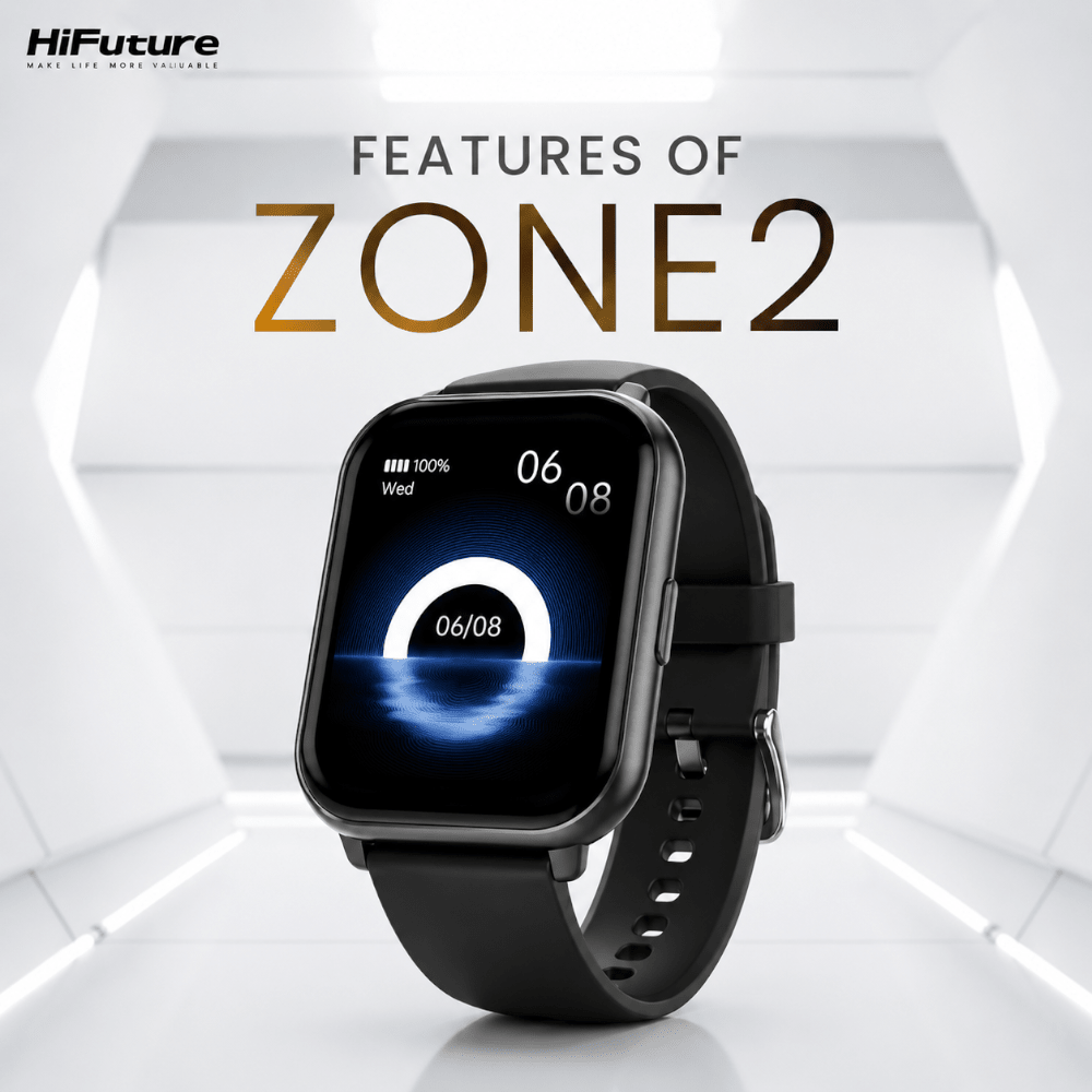 HiFuture ZONE3 BK 1.85" Smart Watch Black - Fastrak