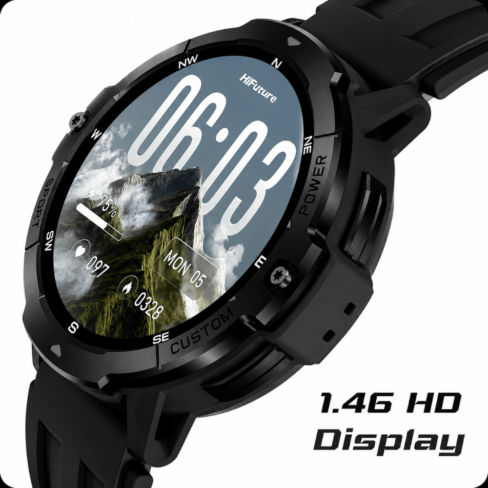 HiFuture VORTEX Smart Watch Black - Fastrak