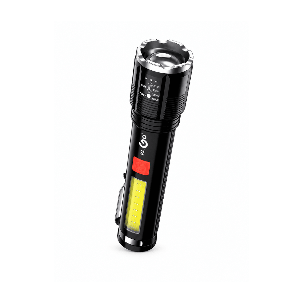 Klgo Rechargeable LED Flashlight Black [DT-005 BK] - Fastrak