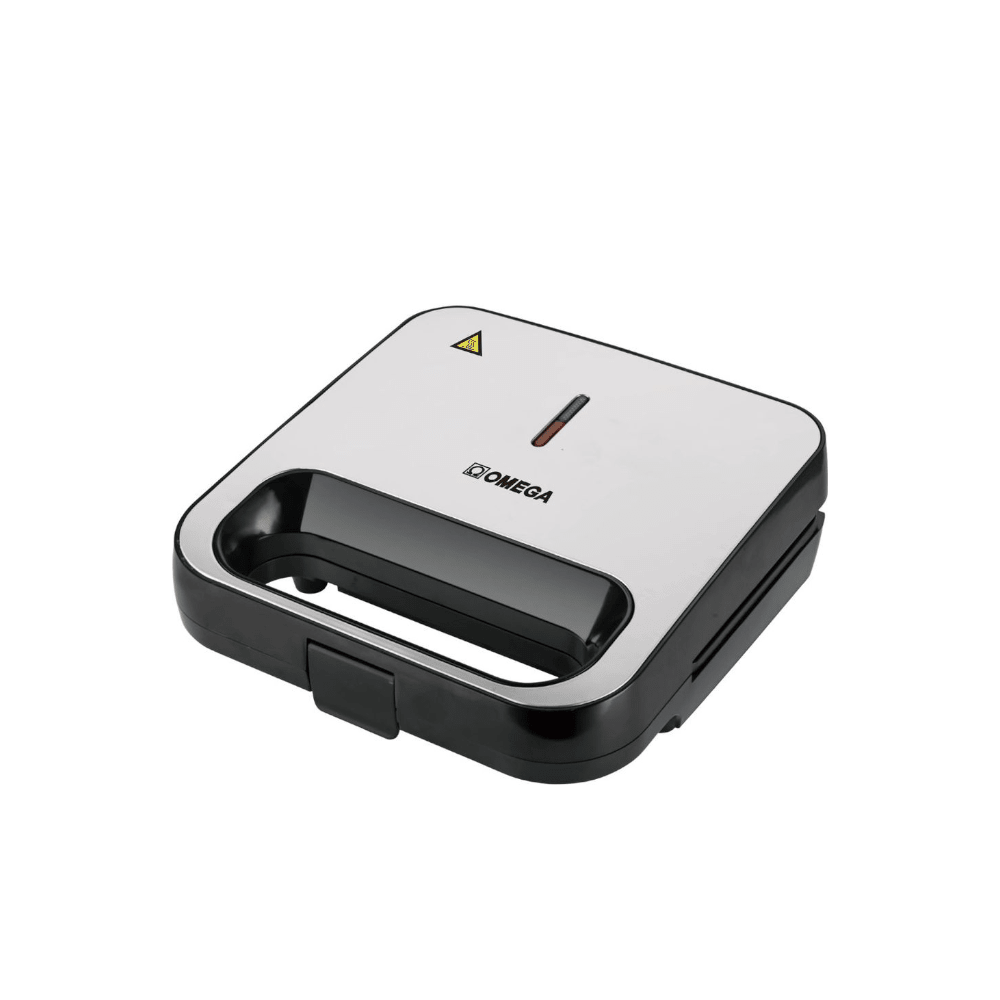 Omega 2-Slice Triangle Plate Sandwich Maker 750W White [OM-S27 WH] - Fastrak