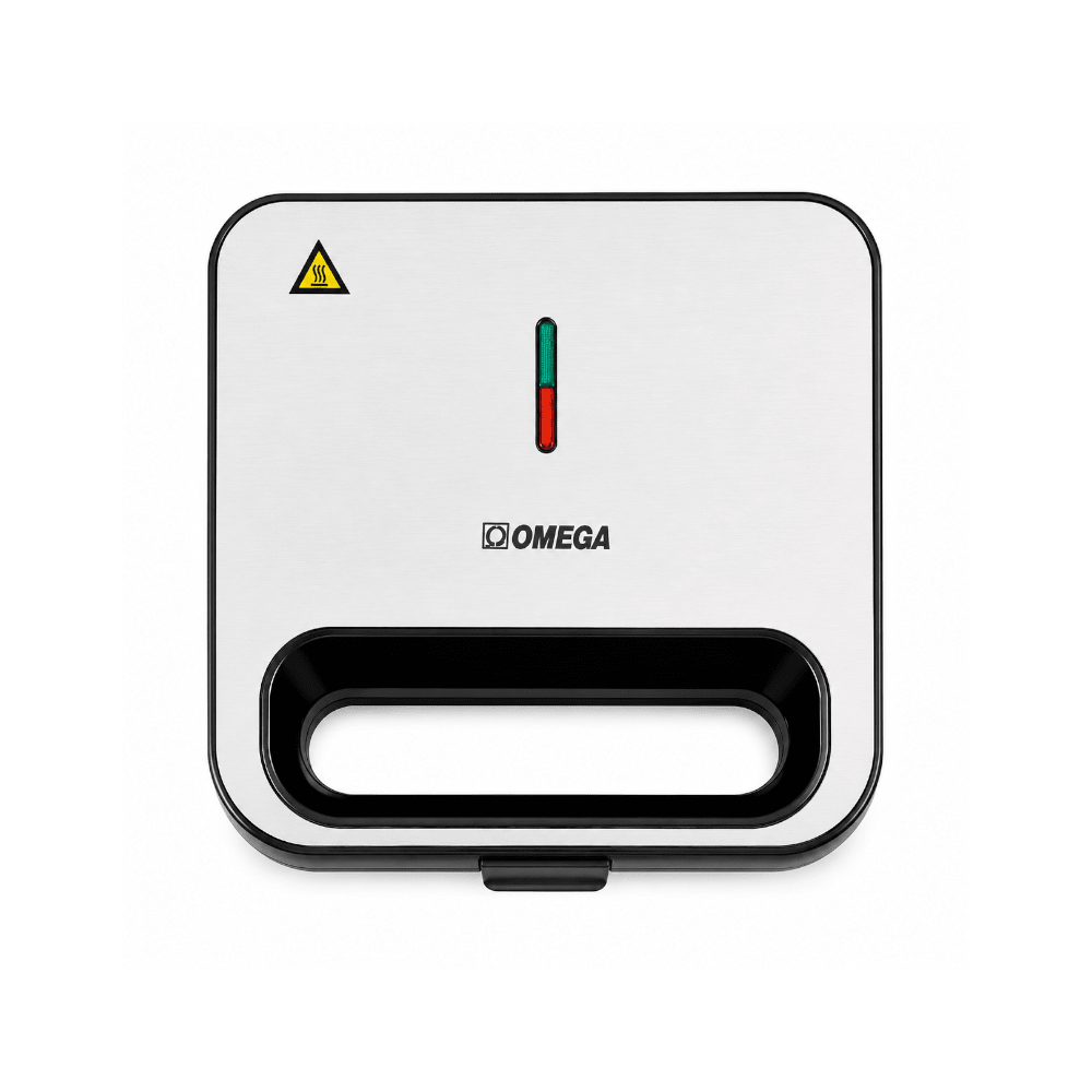 Omega 2-Slice Triangle Plate Sandwich Maker 750W White [OM-S27 WH] - Fastrak