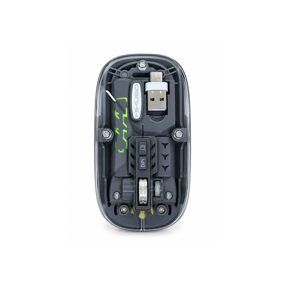 Mikuso Dual-Mode Rechargeable Wireless Mouse Grey [MOS-W106 GY] - Fastrak