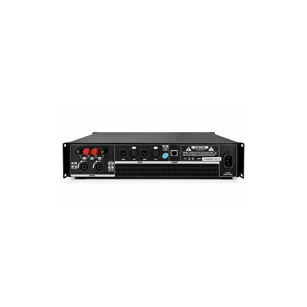 Audiocenter UTA 2002DSP 2 × 2000W DSP Power Amplifier with Network Connectivity - Fastrak