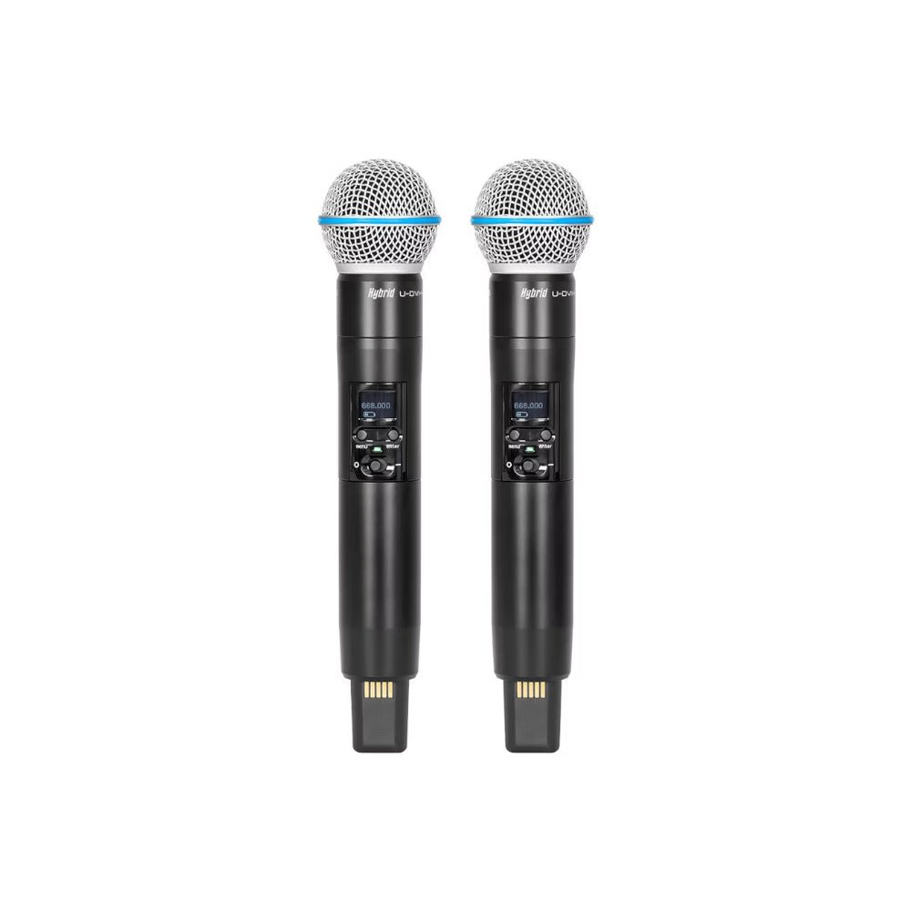 Hybrid-U-DV/HH/CS UHF Dual Handheld Wireless Microphone - Fastrak