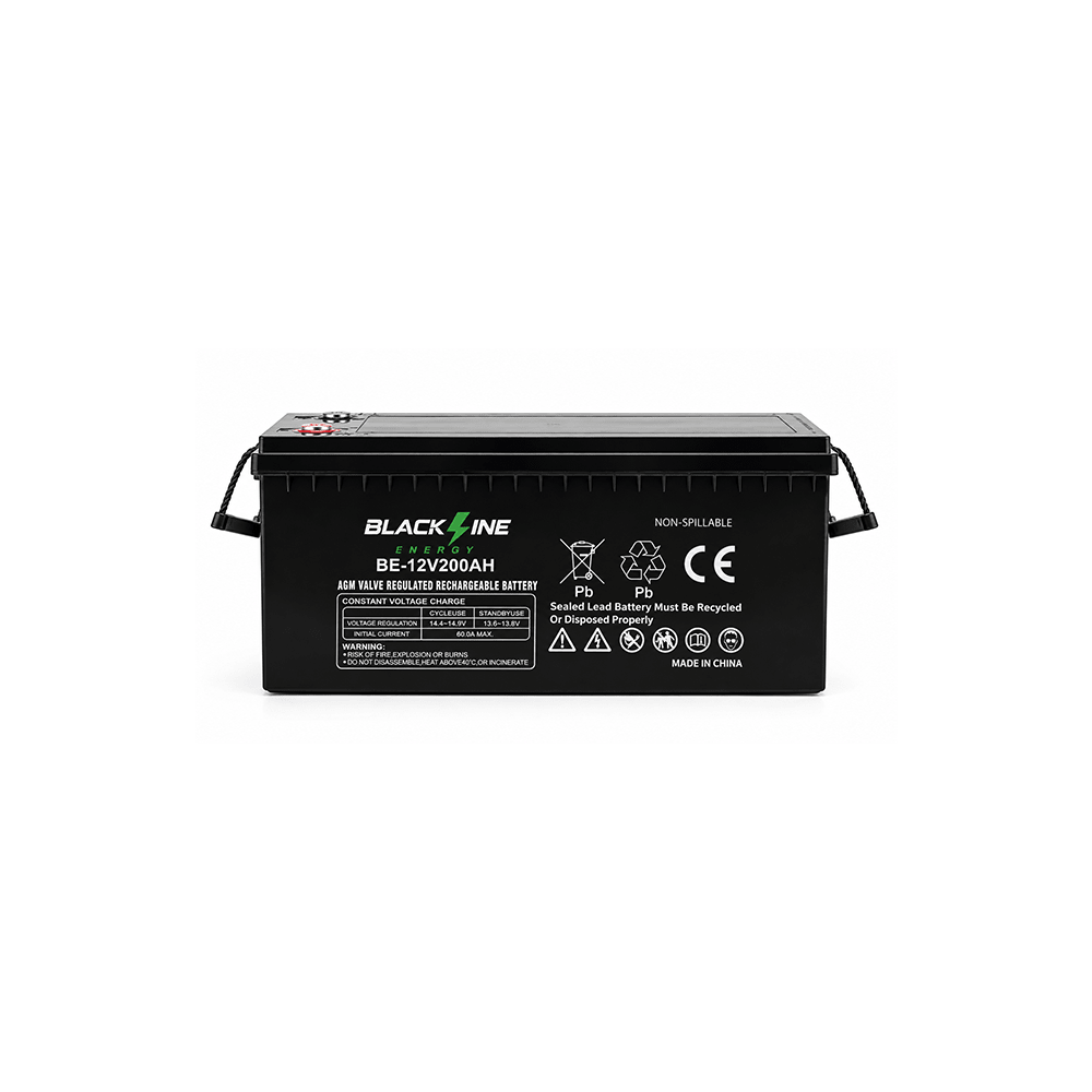 Blackline Energy 12V 200Ah AGM Rechargeable Battery [BE-12V200AH] - Fastrak
