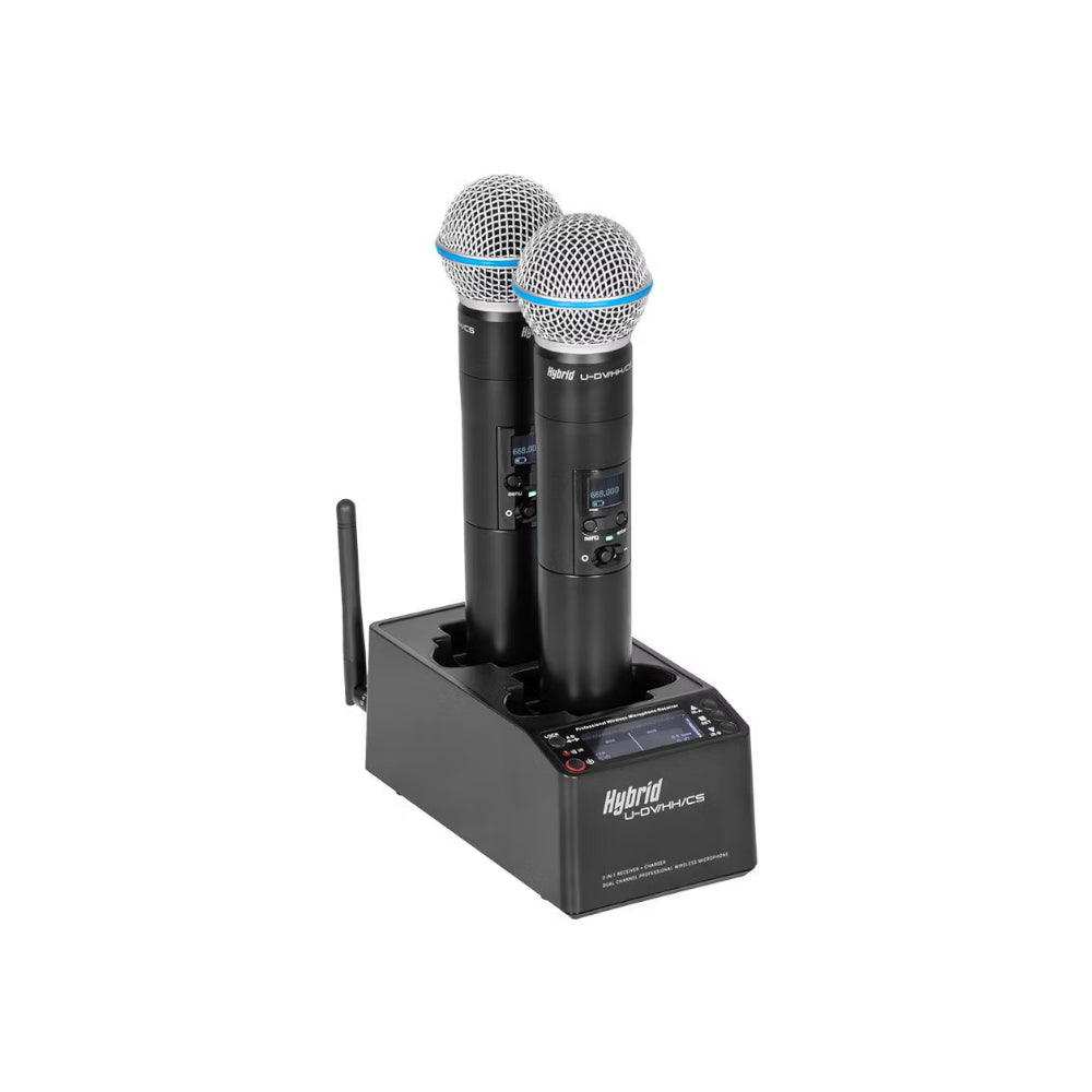 Hybrid-U-DV/HH/CS UHF Dual Handheld Wireless Microphone