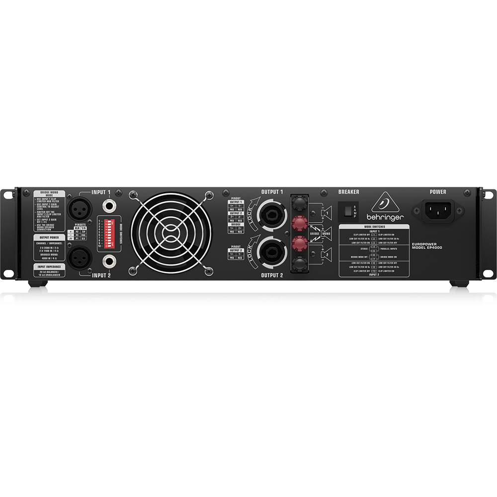 Behringer 4000W 2 - Channel Speaker Amplifier EP4000 - Fastrak