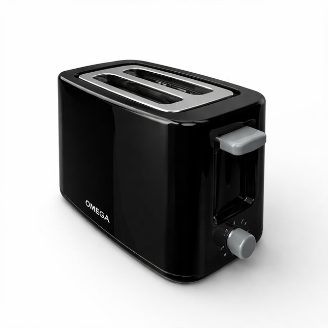 Omega Black Anti-Slip Base Toaster [OM-S12] - Fastrak