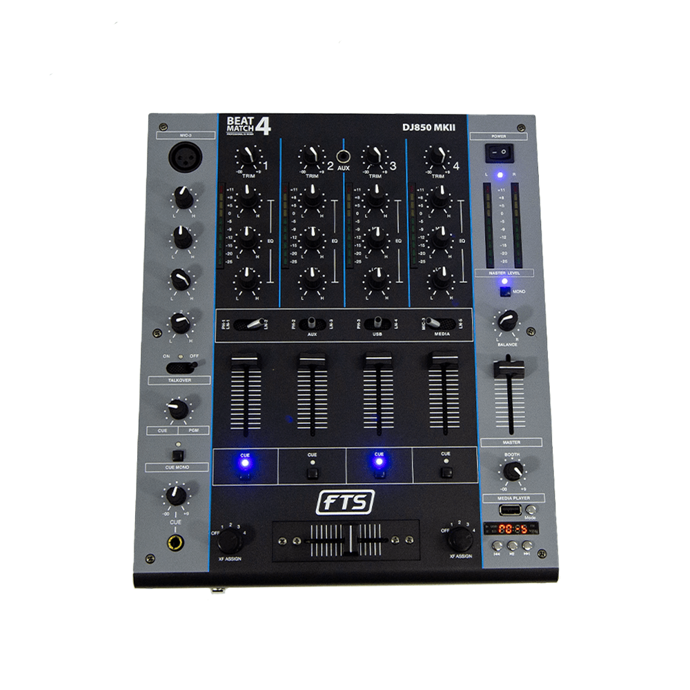 Beat Match 4 FTS-DJ850 MKII 4 CH DJ Mixer/USB | Fastrak Beat Match 4 FTS-DJ850 MKII 4 CH DJ Mixer/USB | Fastrak