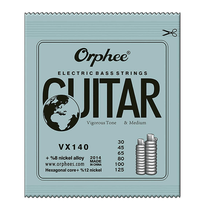Orphee VX140 0.30 To 0.125 6 String Electric Bass Guitar Strings - Fastrak
