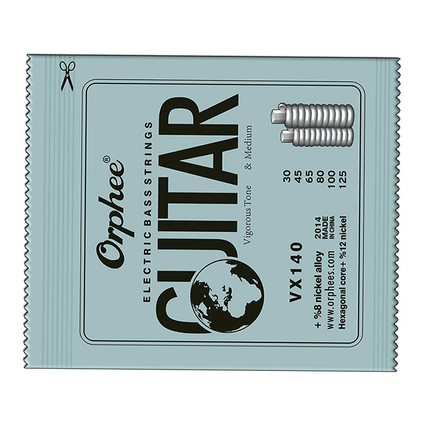 Orphee VX140 0.30 To 0.125 6 String Electric Bass Guitar Strings - Fastrak