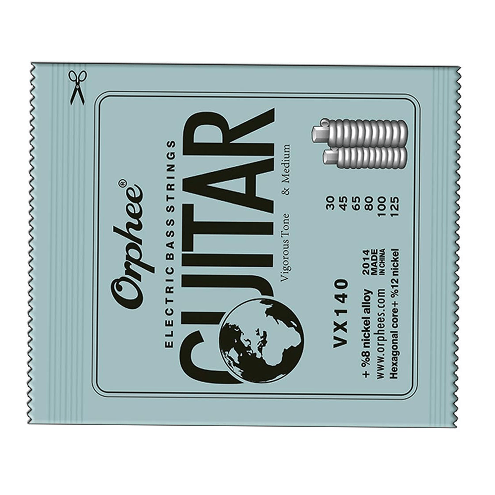 Orphee VX140 0.30 To 0.125 6 String Electric Bass Guitar Strings - Fastrak