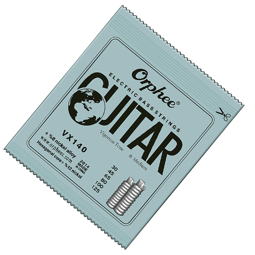 Orphee VX140 0.30 To 0.125 6 String Electric Bass Guitar Strings - Fastrak