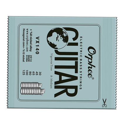 Orphee VX140 0.30 To 0.125 6 String Electric Bass Guitar Strings - Fastrak
