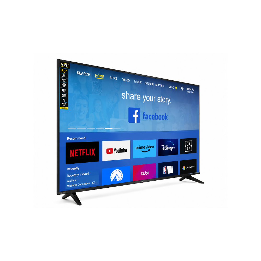 FTS 75" Smart Frameless UHD Led Panel Android 14 [FTS-1875SP]
