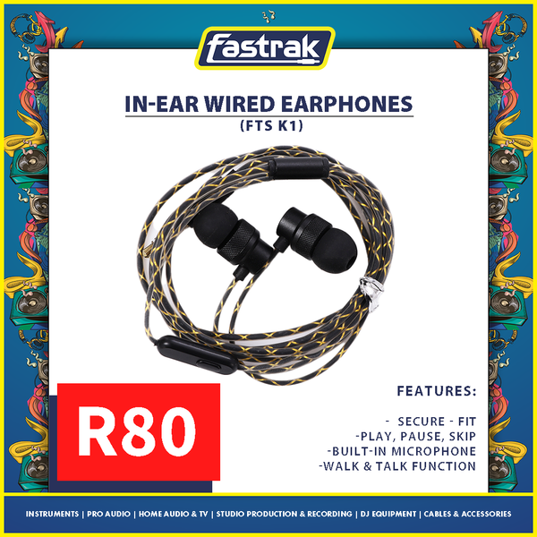 FTS K1 In-Ear Wired Earphones (Black)