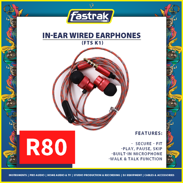 FTS K1 In-Ear Wired Earphones (Red)