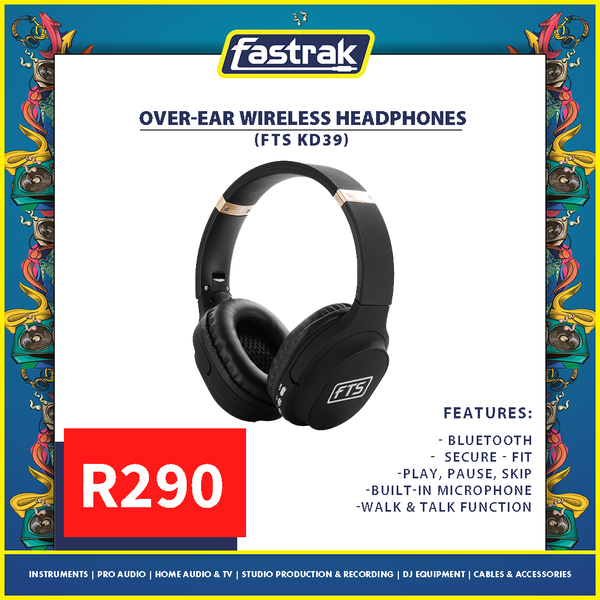 FTS KD39 Over-Ear Wireless Headphones (Black)
