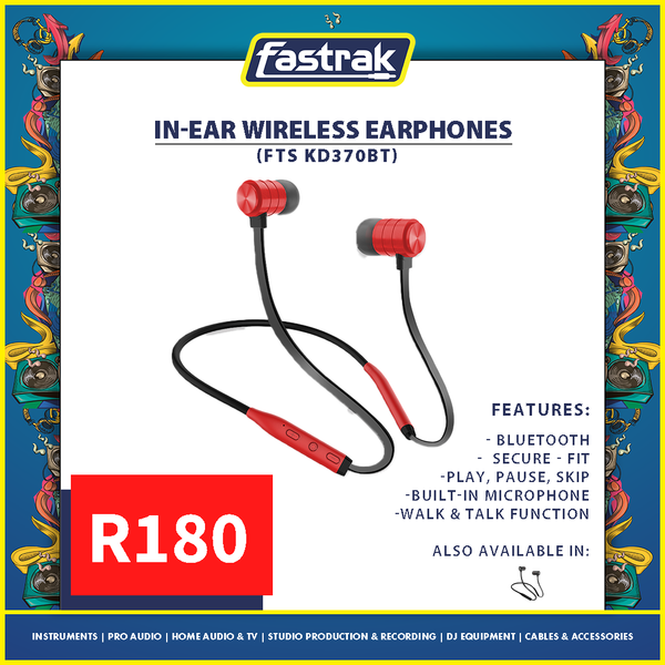 FTS KD370BT In-Ear Wireless Earphones (Red)
