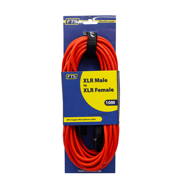 FTS-TX009+TX012ORANGE/10M  XLR Male -XLR Female Mic Cable