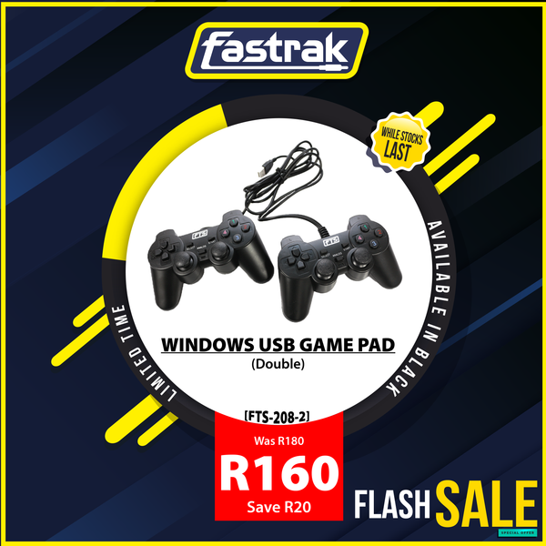 FTS-208-2 Windows USB Game Pad (Double)