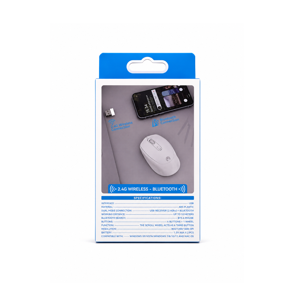 Mikuso 2.4G Wireless Mouse Grey [MOS-W117 GY]