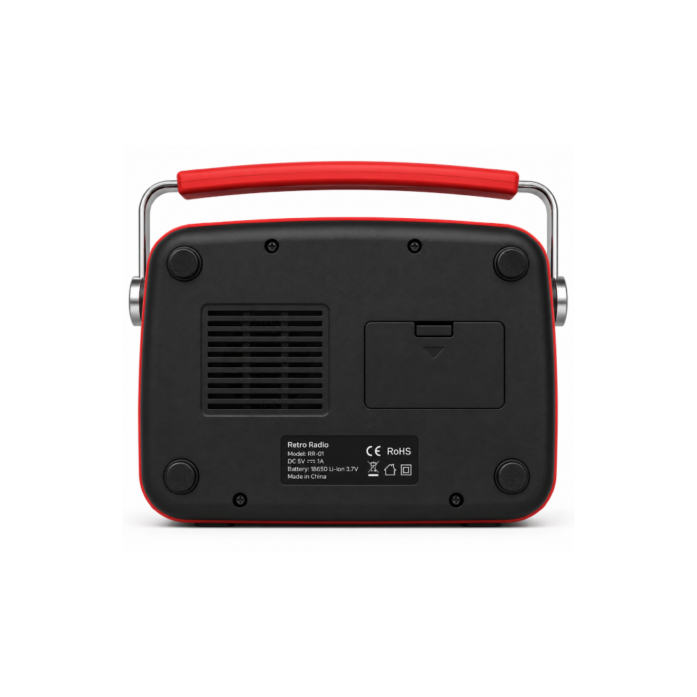 Mam Ncane RD/BK Fts Fm/Am/Sw/Bt  Portable Radio Red/Black (FTS-TS02)