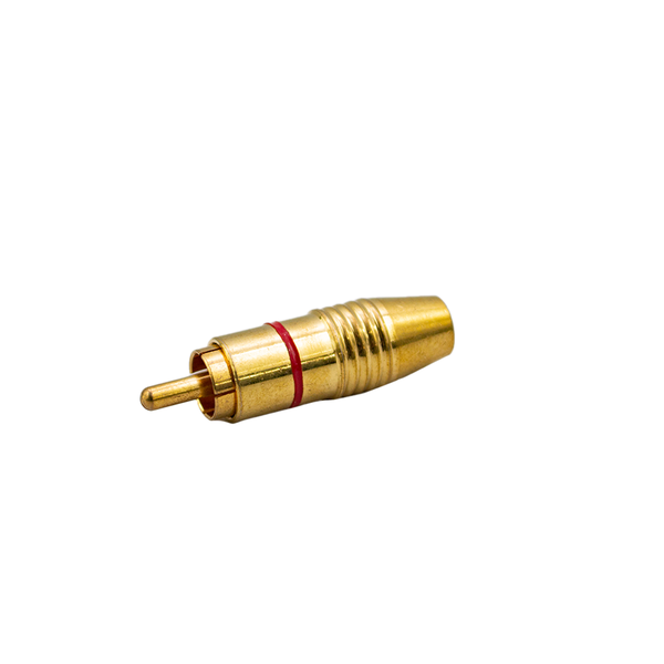#JX4065R RCA Gold Male Red Line