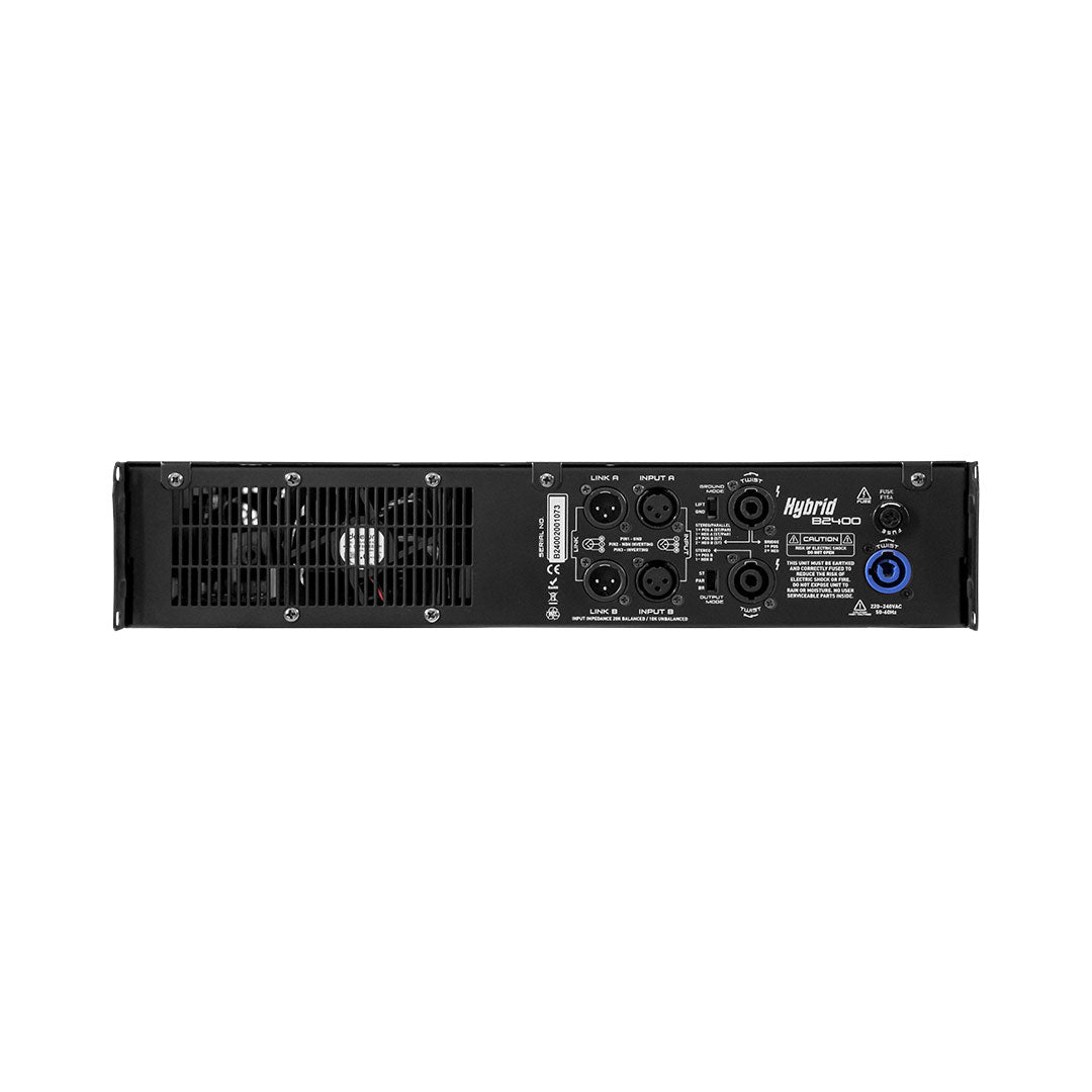 Hybrid B2400MK6 1200W 2 - Channel Speaker Amplifier - Fastrak