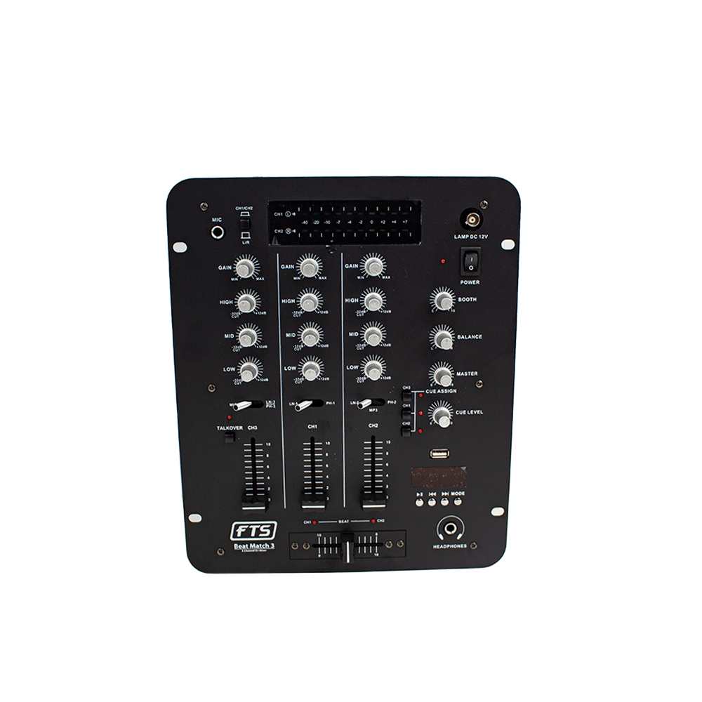 Beat Match 3 FTS - DJ626 3Ch DJ Mixer - Fastrak