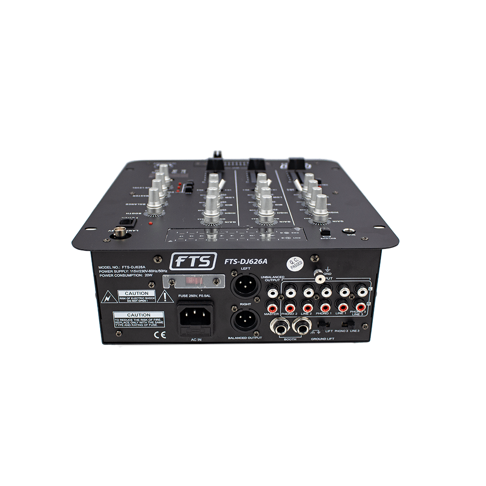 Beat Match 3 FTS - DJ626 3Ch DJ Mixer - Fastrak