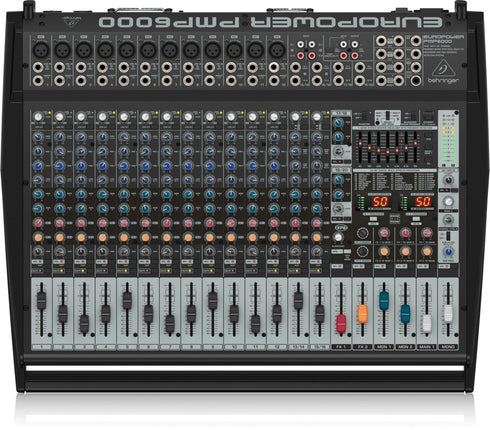 Behringer PMP6000 20 - Channel 1600W Powered Mixer - Fastrak
