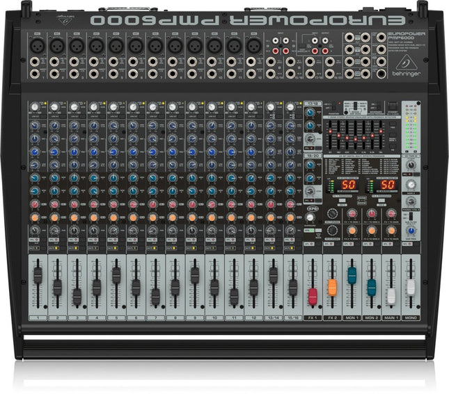Behringer PMP6000 20 - Channel 1600W Powered Mixer - Fastrak