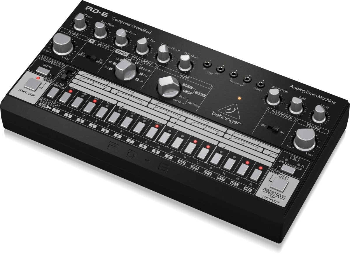 Behringer RD - 6 BK Classic Analog Drum Machine (Black) - Fastrak