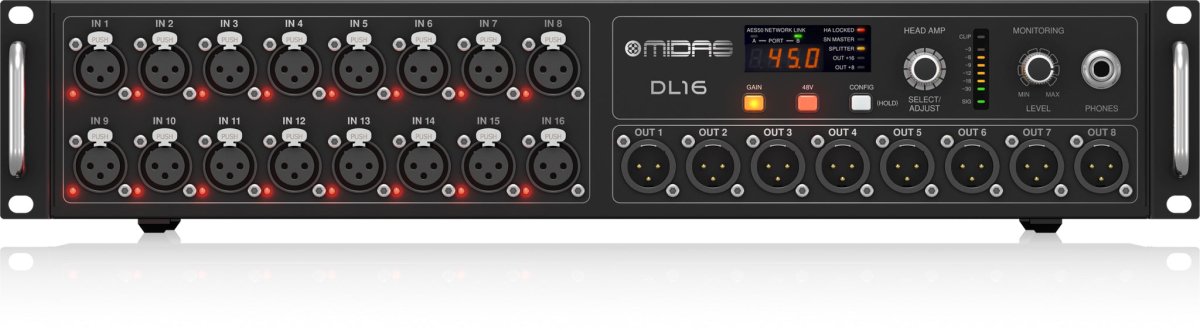 Midas DL16 16 - Channel Digital Stage Box - Fastrak