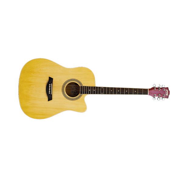 Full Size Cutaway Acoustic - Electric Guitar (Natural) [FTS - D - 420CEQ - N] - Fastrak