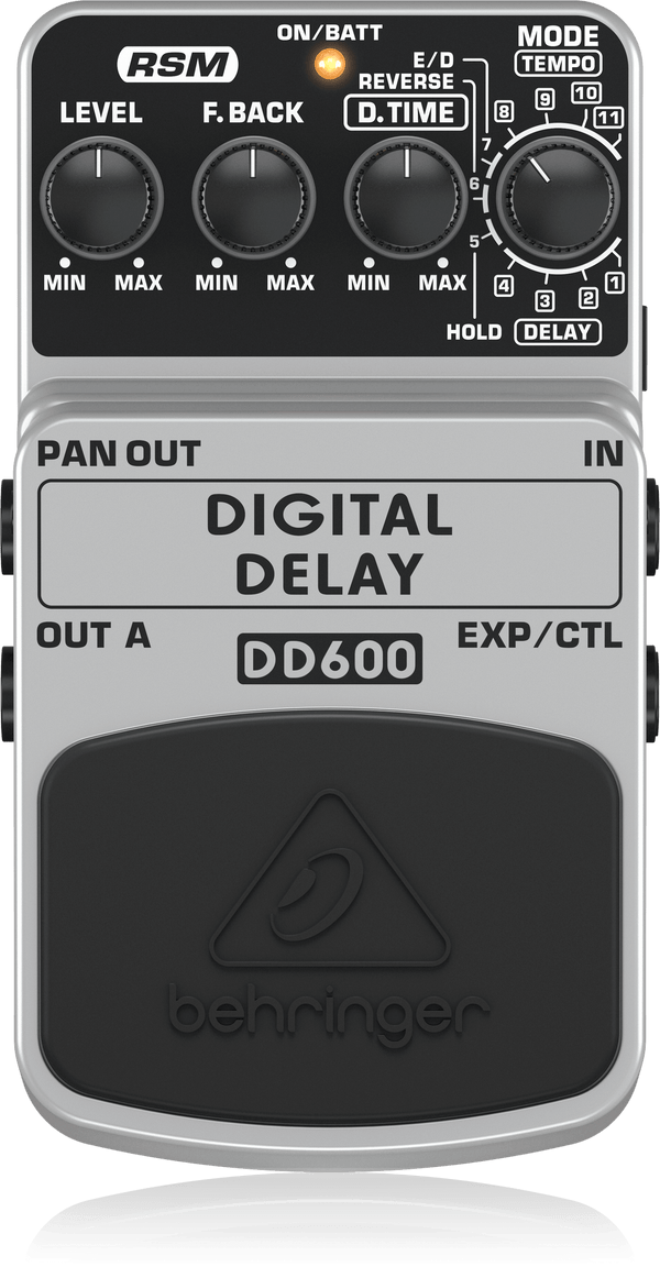 Behringer DD600 Digital Stereo Delay/Echo Effects Pedal,fastrak-sa.