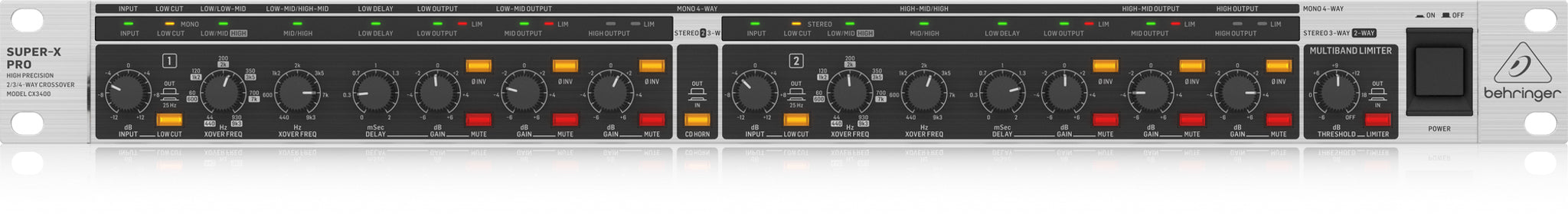 Behringer Cx3400 V2 2-Way/3-Way/Mono 4-Way Crossover.