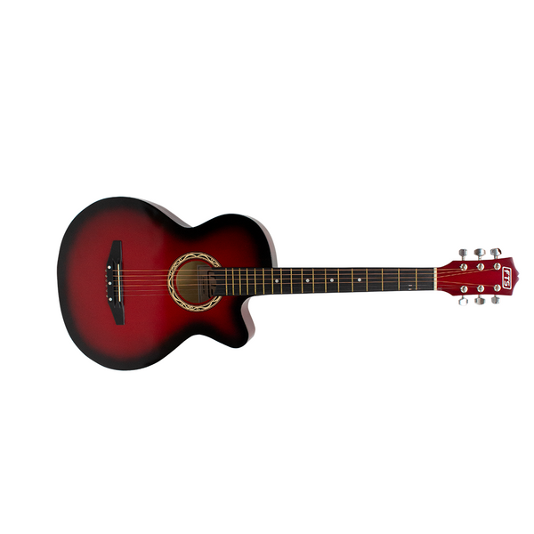 FTS FTS-FA-380C-RDS Full Size Cutaway Acoustic Guitar (Red)