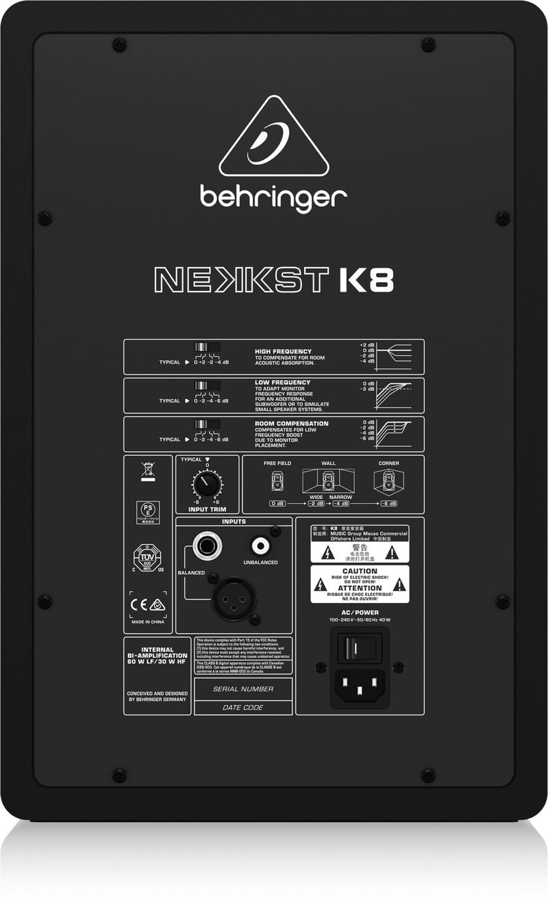 Behringer K8 8" Studio Monitor (Each)