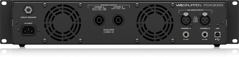 Lab Gruppen PDX3000 3000W 2-Channel Speaker Amplifier